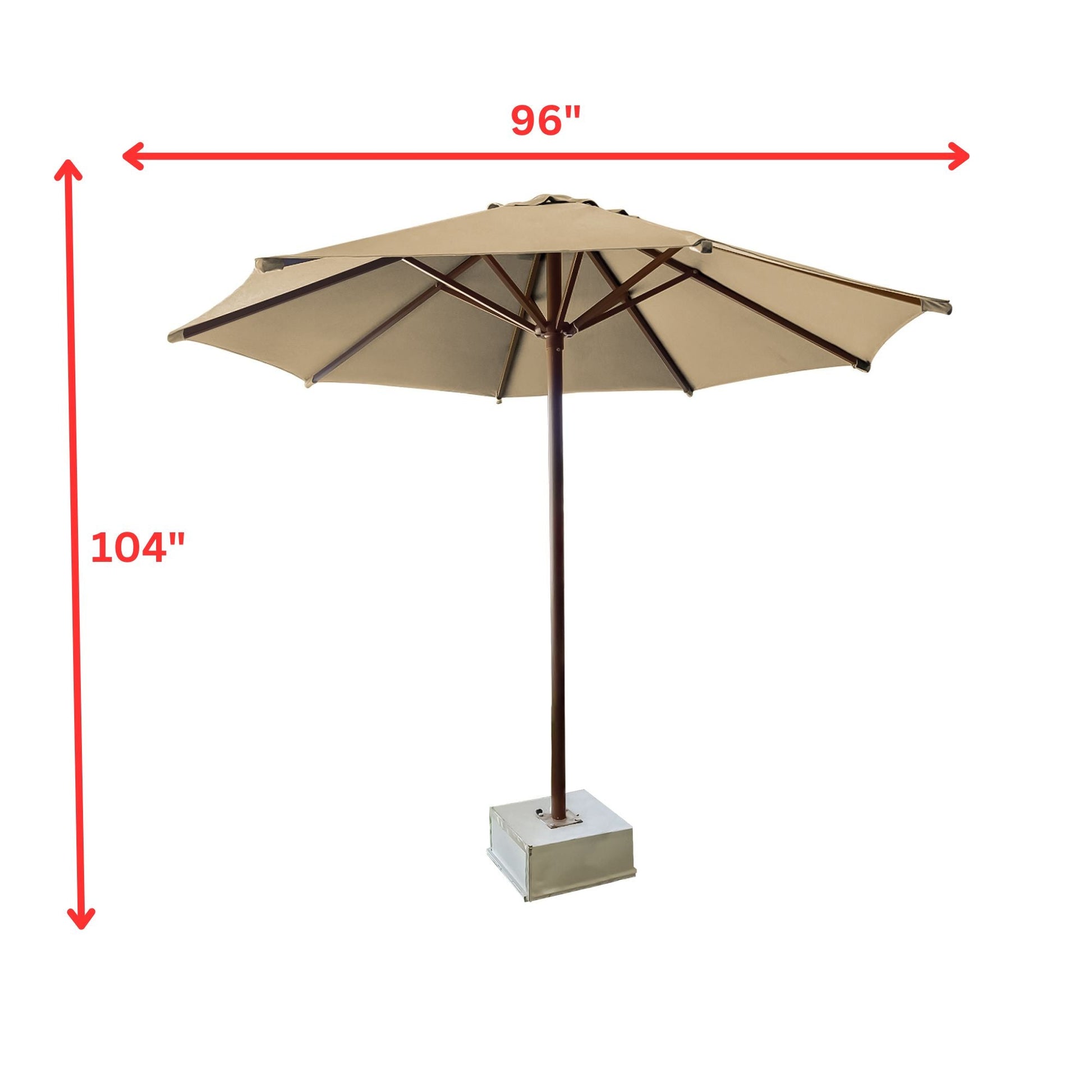 Fiore Luxury Centre Pole Garden Umbrella With Stand