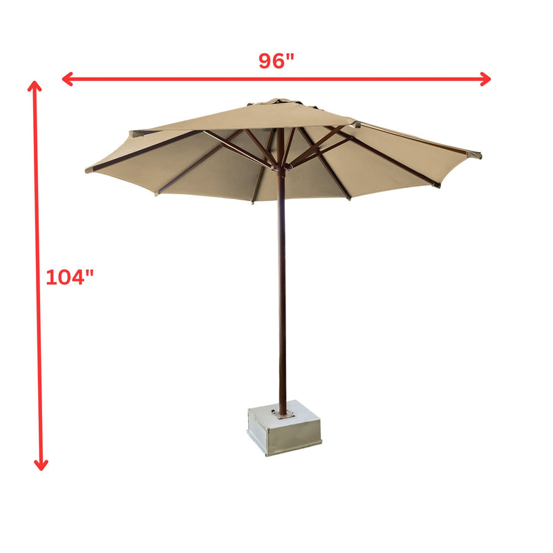 Fiore Luxury Centre Pole Garden Umbrella With Stand