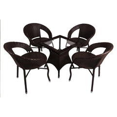 Bloom Outdoor Patio Seating Set 4 Chairs and 1 Table Set