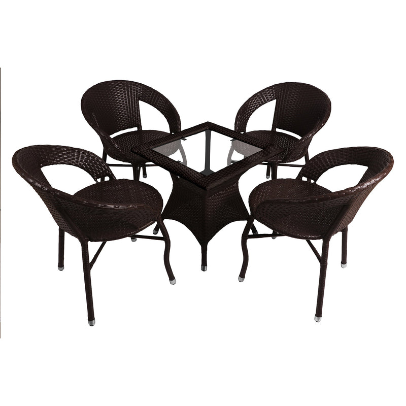 Bloom Outdoor Patio Seating Set 4 Chairs and 1 Table Set