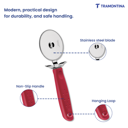 Utilita Pizza Cutter SS - Red