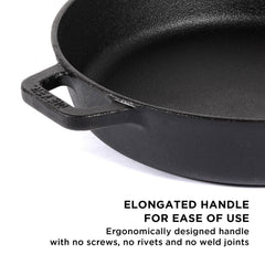 Meyer Pre Seasoned Cast Iron 2pcs Set (24cm Frypan/Skillet + 26cm Curved Roti Tawa)