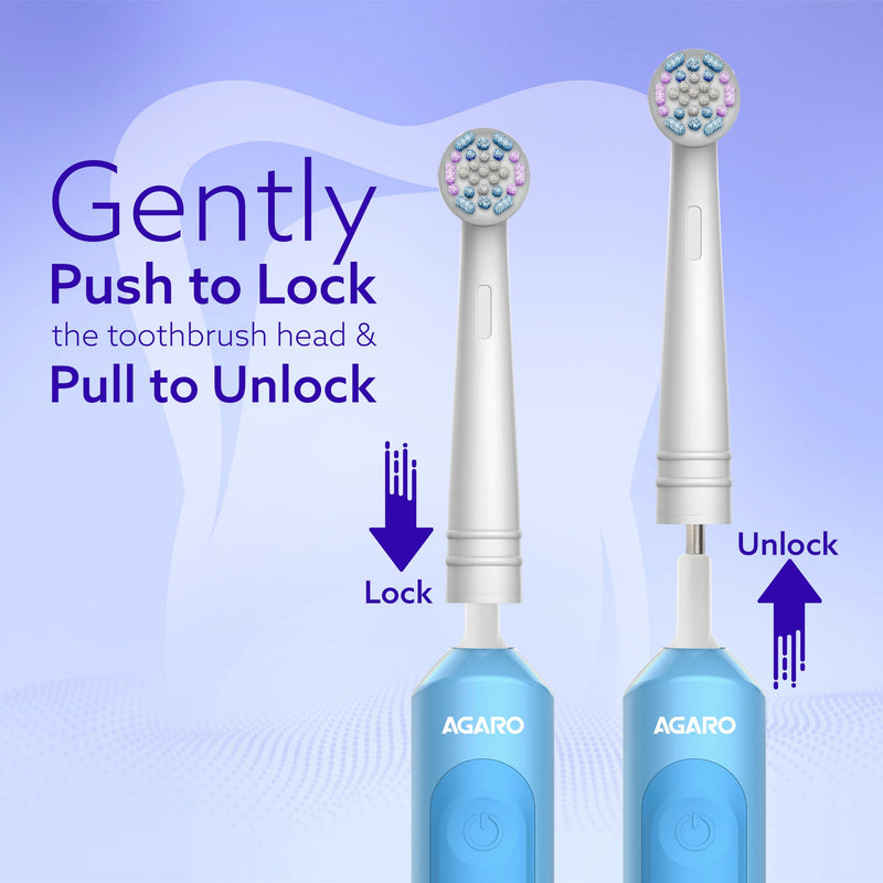 AGARO Cosmic Oscillating Electric Toothbrush Refill Heads Pack of 4-4