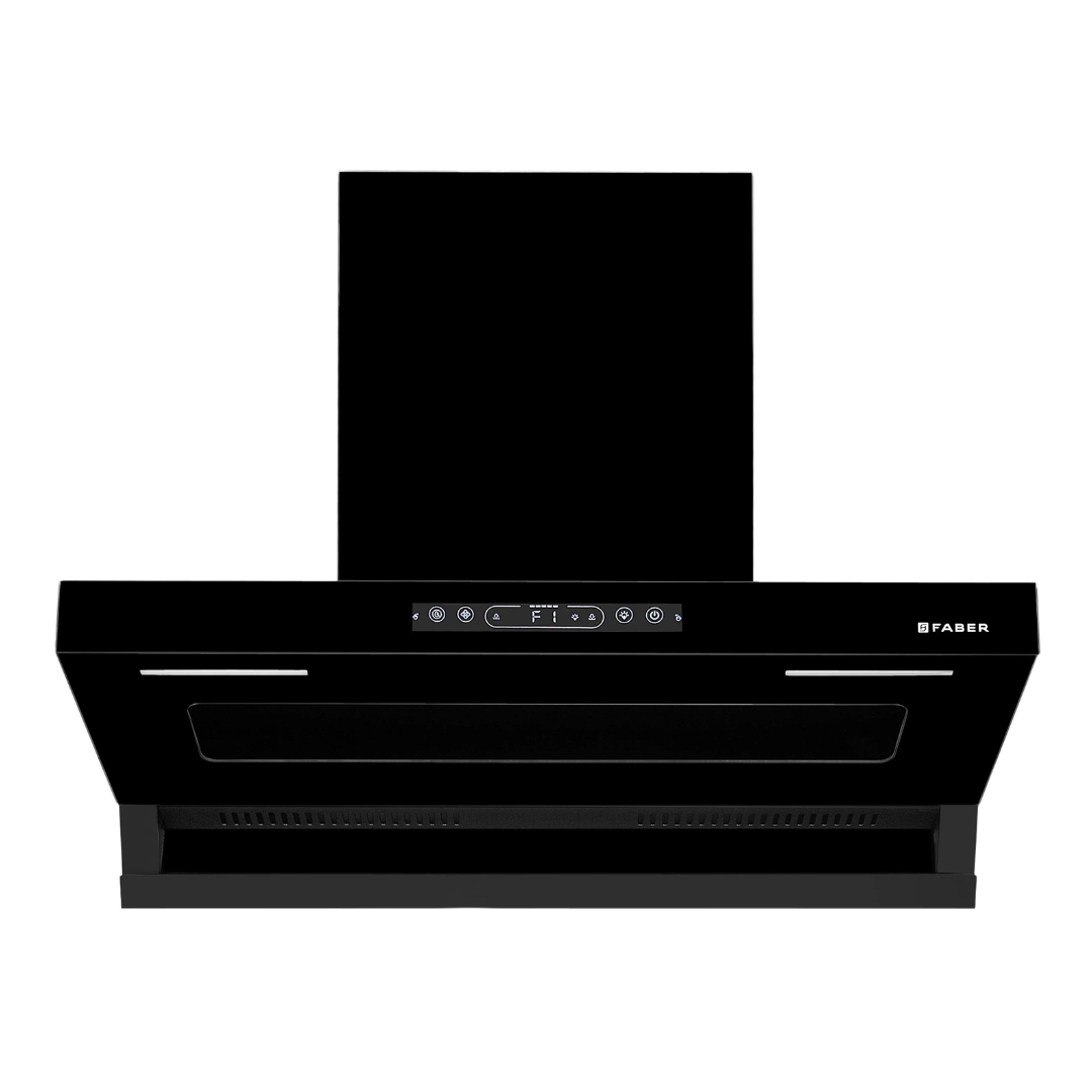 Faber HOOD VIVID FL HC BK 90 Wall Mounted Matte Black Chimney