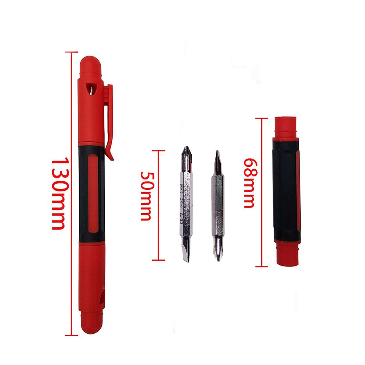AGARO 4in1 Pocket Screwdriver, Portable, 13x5x6.8 cm, Orange