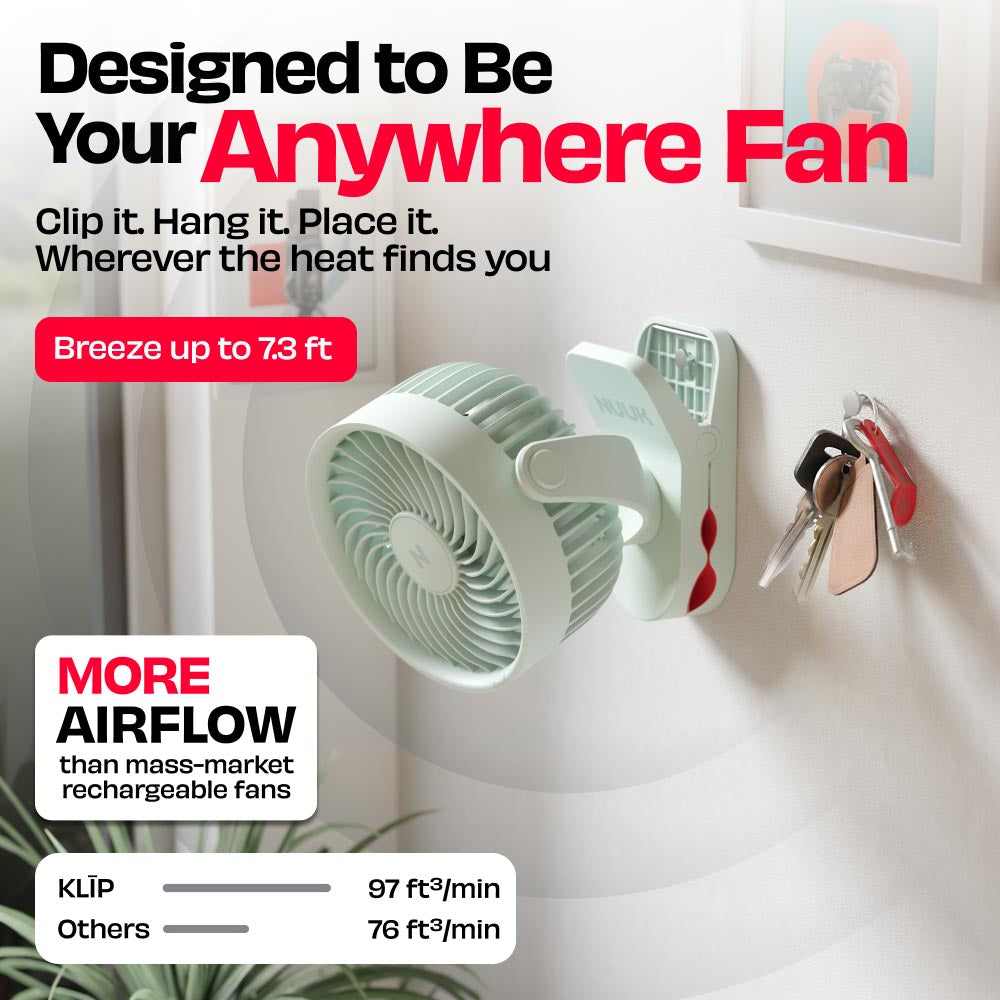 Personal Clip Fan with SharkGrip™ | KLĪP