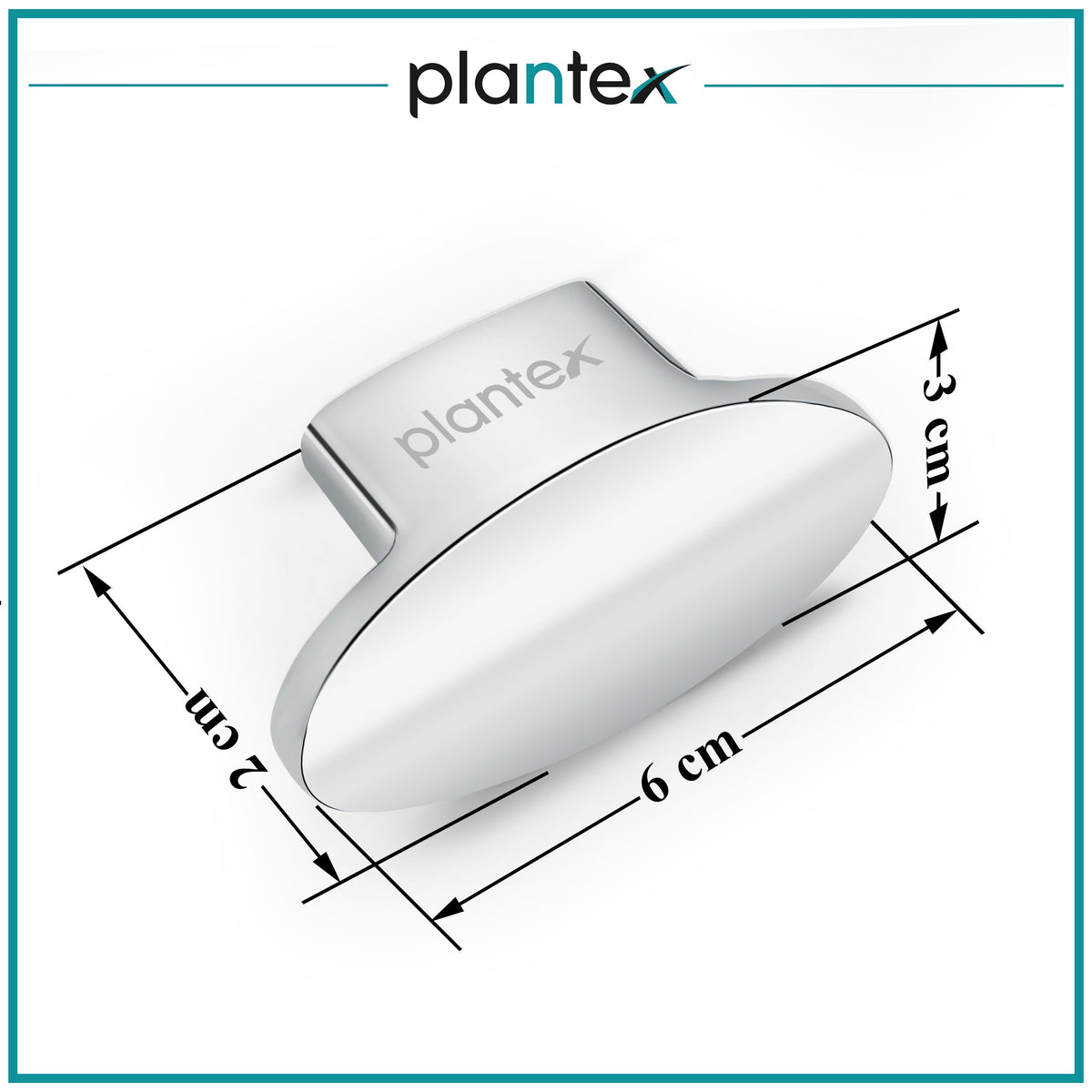 Plantex Knobs for Drawer/Small Drawer Knobs/Knobs for Cabinets/Pull-Push Knobs for Kitchen/Bedroom Drawer - Pack of 1 (Oval, Chrome)-2