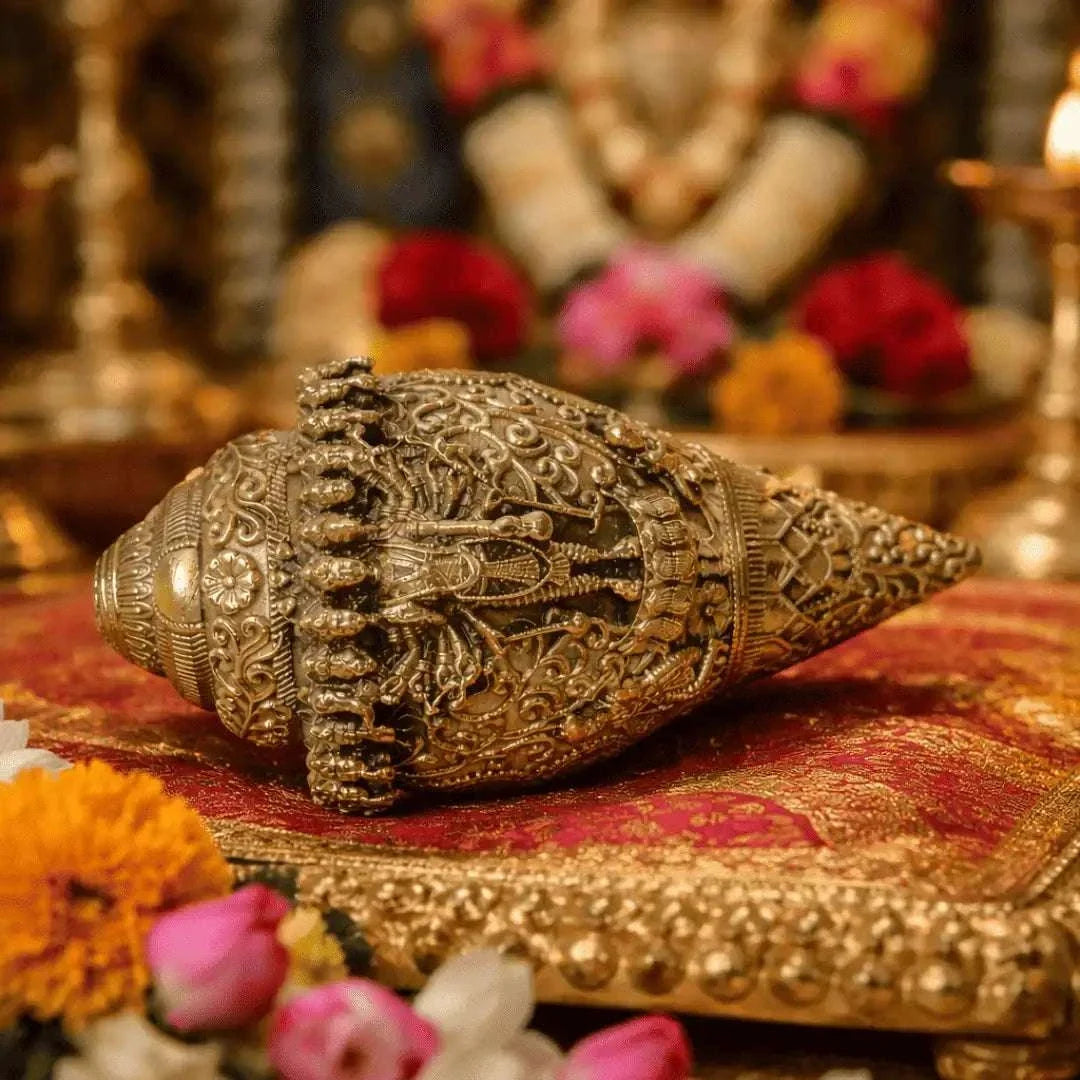 Brass Lightweight Vishwaroopam Vishnu Conch