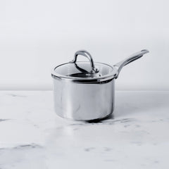 Meyer Select Stainless Steel Straining Saucepan 18cm (Induction & Gas Compatible)