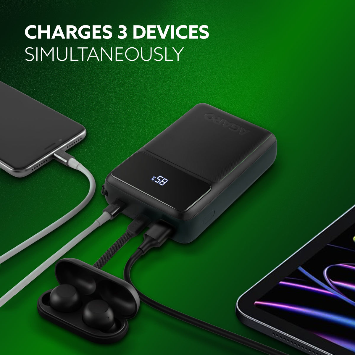 AGARO Spark 20000 mAh Compact Power Bank, 45W Quick Charging for Smartphones-4