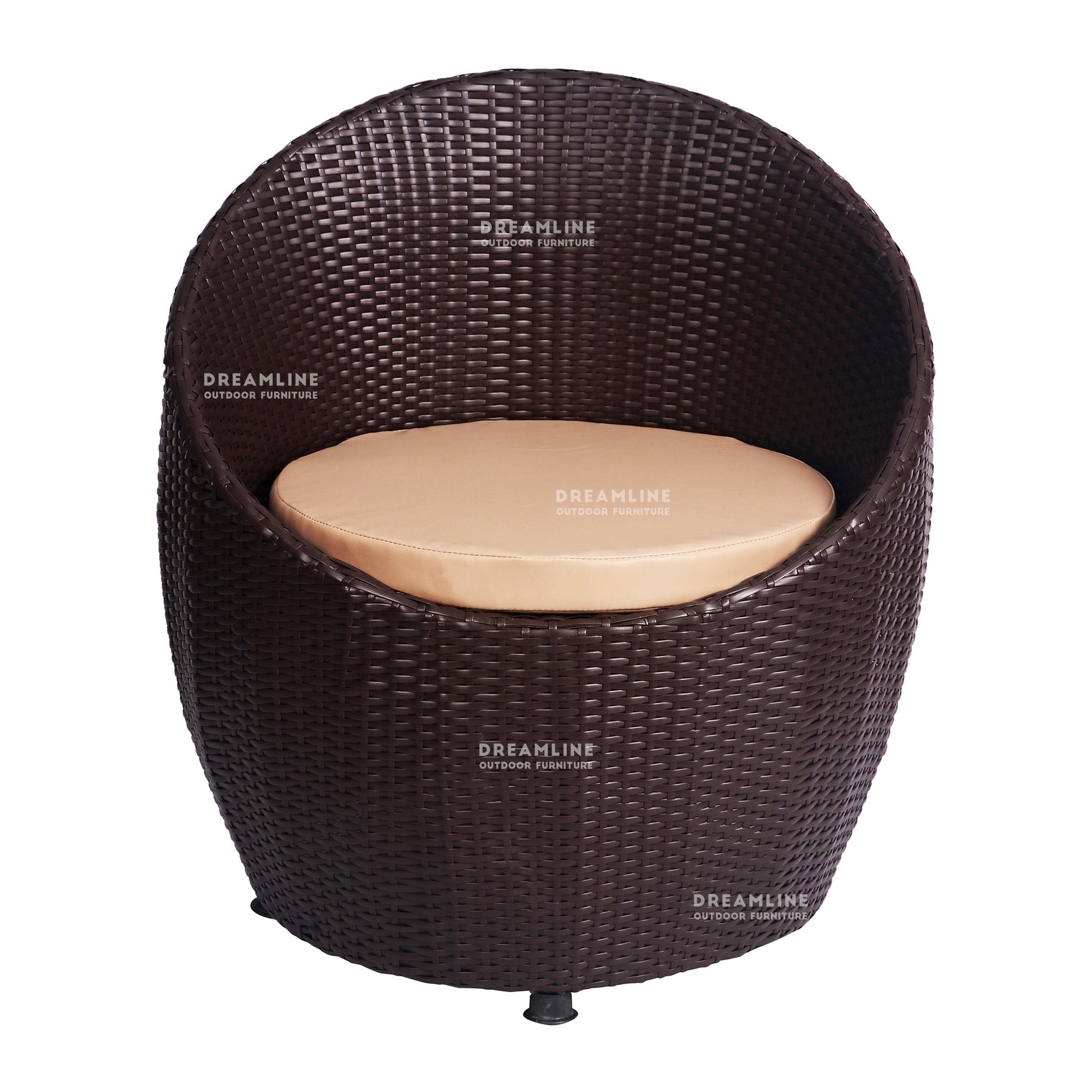 Coco Outdoor Patio Seating Set 2 Chairs and 1 Table Set (Dark Brown)