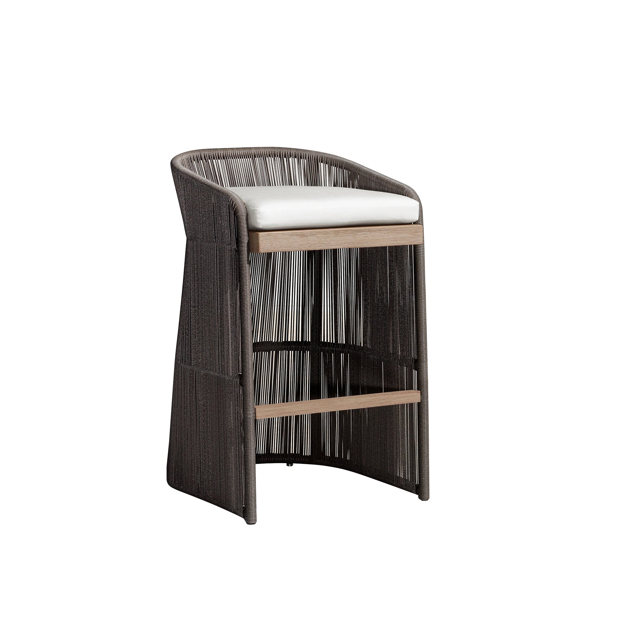 Erim Outdoor Patio Bar Chair 2 Chair For Balcony Braided & Rope
