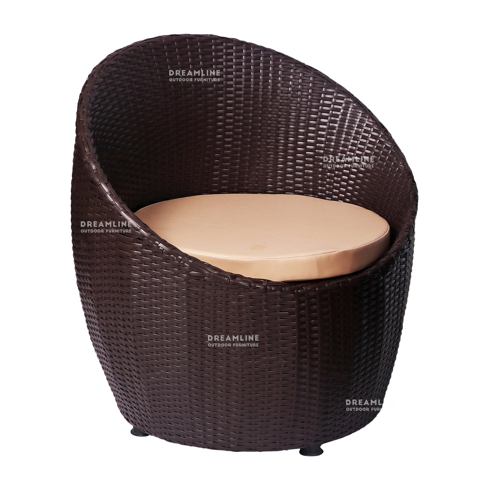 Coco Outdoor Patio Seating Set 2 Chairs and 1 Table Set (Dark Brown)