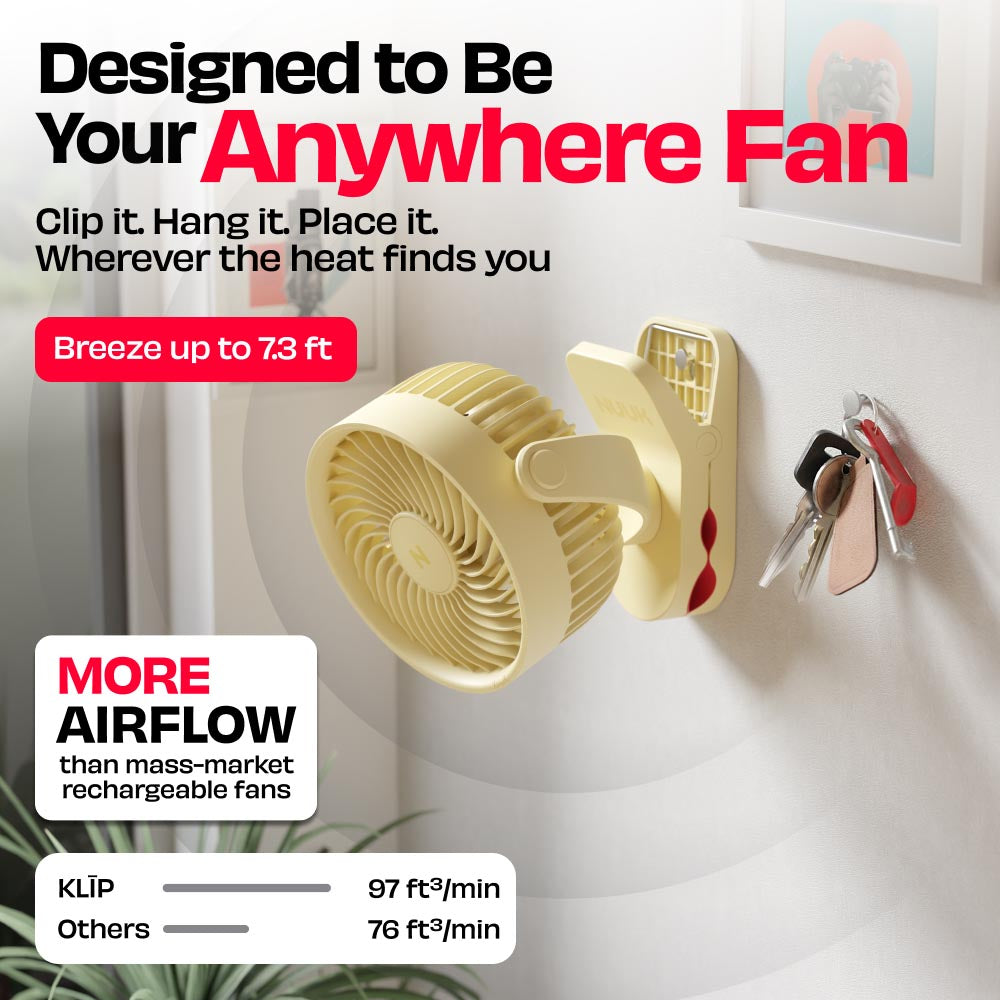 Personal Clip Fan with SharkGrip™ | KLĪP