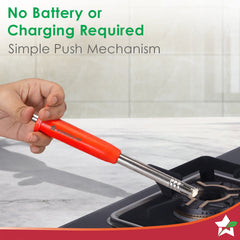 Wonderchef Stainless Steel Gas Igniter, Long Lasting, Rust Proof, Unbreakable, Soft & Long Grip, Red Colour