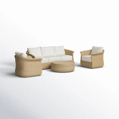 Coist Outdoor Sofa Set 3 Seater, 2 Single seater and 1 Center Table (Honey)