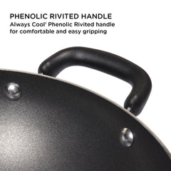 Meyer Merlot Non-Stick 3pcs Set 26cm Frypan + 26cm Kadai Set with Interchangeable Glass Lid
