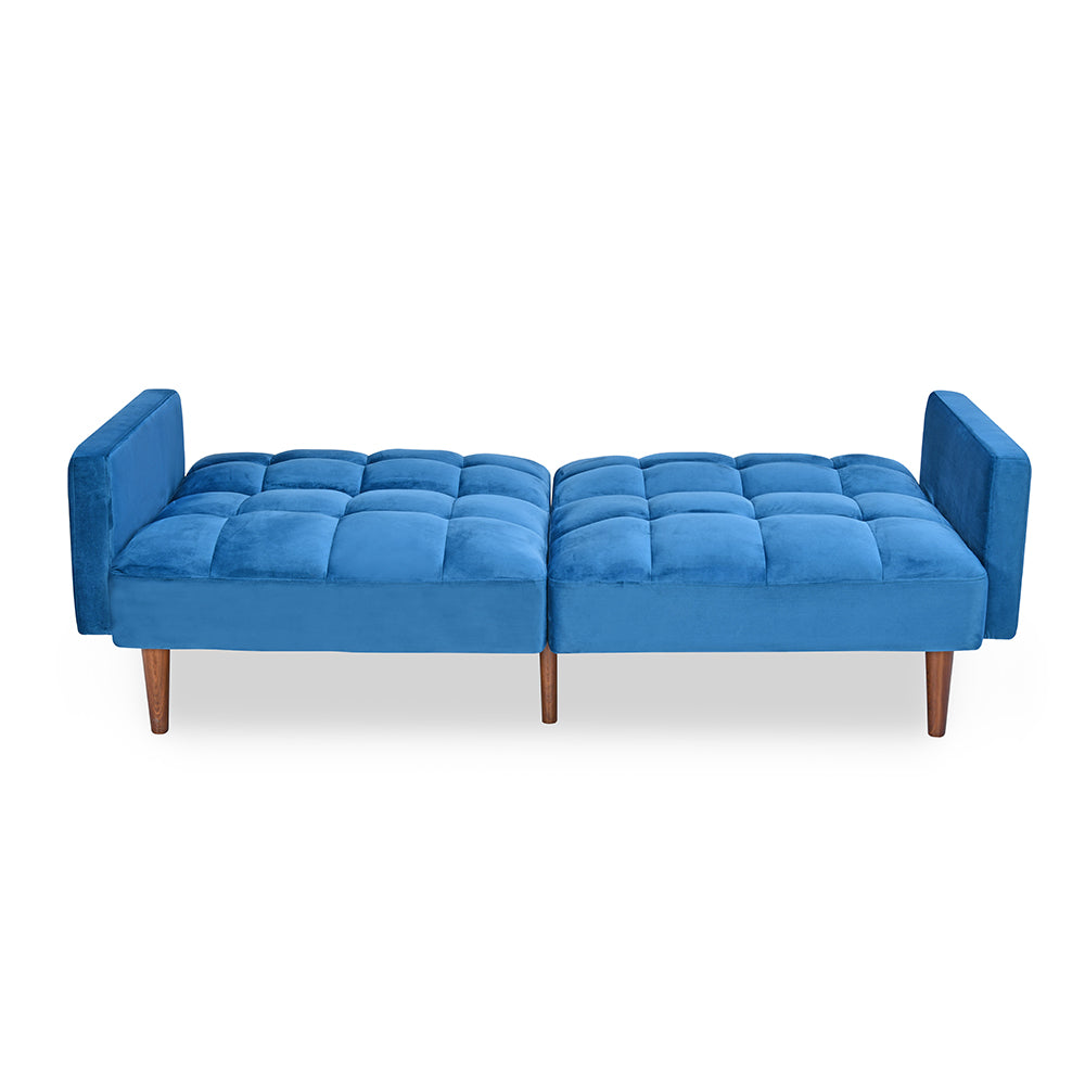 Nilkamal Denzel Futon Sofa Cum Bed (Blue)
