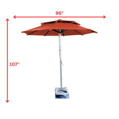 Grazia Luxury Centre Pole Garden Umbrella With Stand