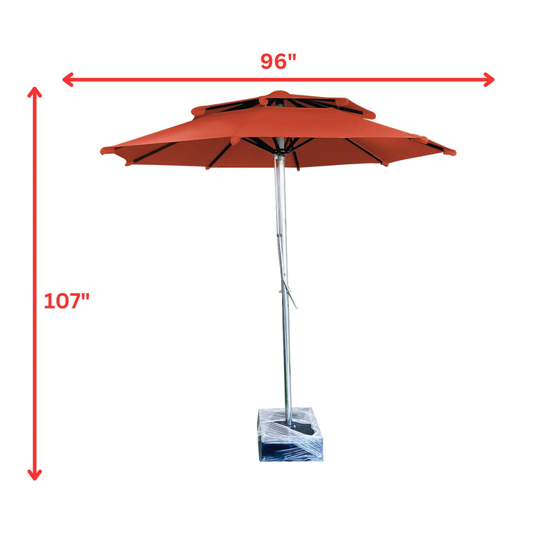 Grazia Luxury Centre Pole Garden Umbrella With Stand