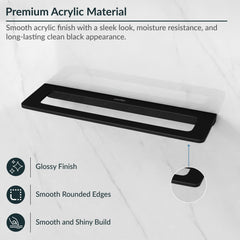 Plantex 20 Inch Acrylic Towel Hanger for Bathroom/Towel Rod for Kitchen/Napkin Holder/Stand/Towel Bar for Bathroom - Pack of 1 (VIB-126, Black)-5