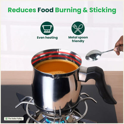 Stainless Steel Turkish Coffee Warmer - Stay-Cool Handle, Induction Friendly, 100% Food-Safe – 500ml / 900ml