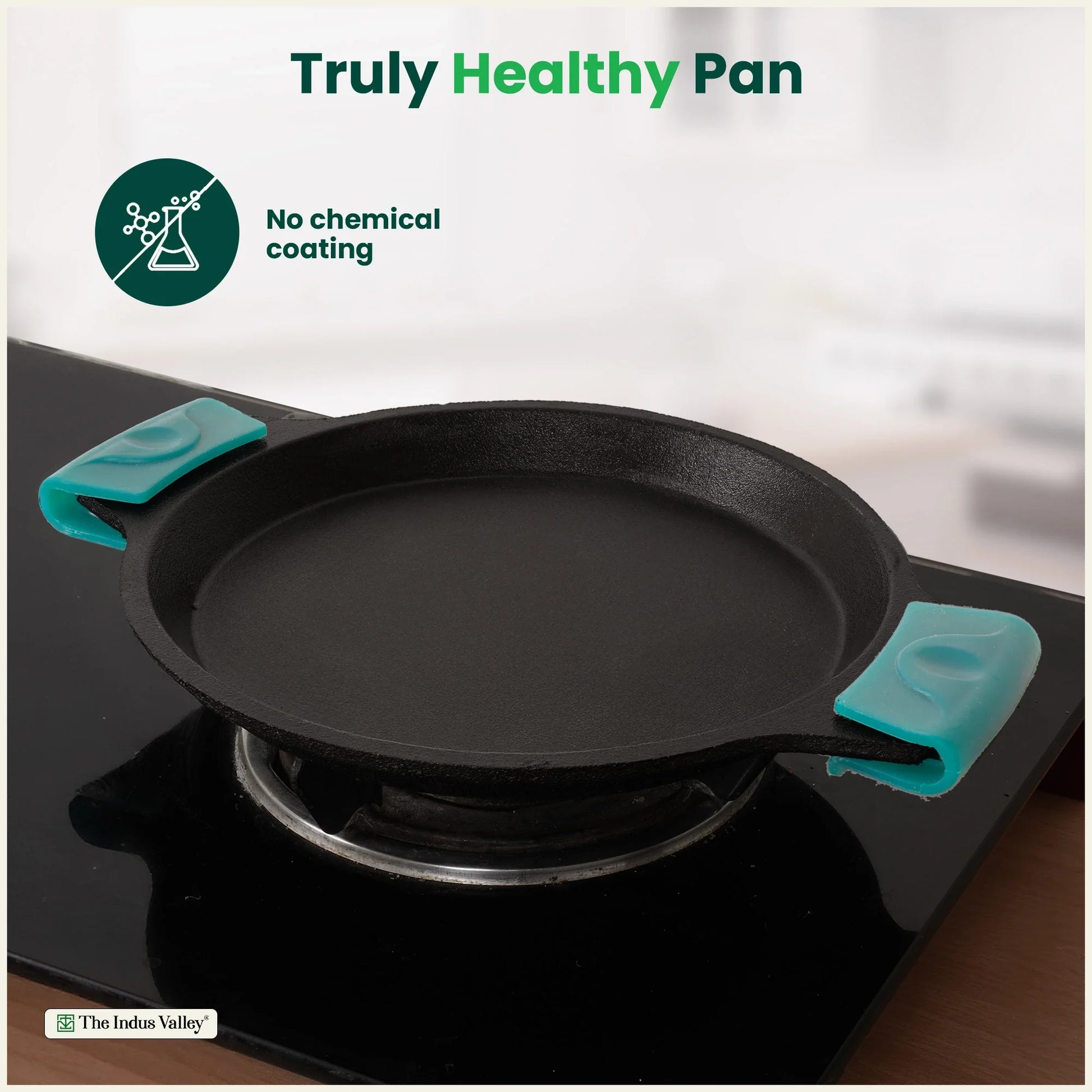 CASTrong Cast Iron Fish Fry pan, Pre-seasoned, Naturally Nonstick, 100% Pure, Toxin-free fry pan 9.8 In/25 cm/1.9 kg