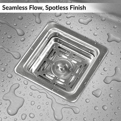 Plantex Coupling for Kitchen Sink/4.5 Inch Stainless Steel Waste Coupling/Square Shape Coupling - Pack of 1 (Matt Finish)-4