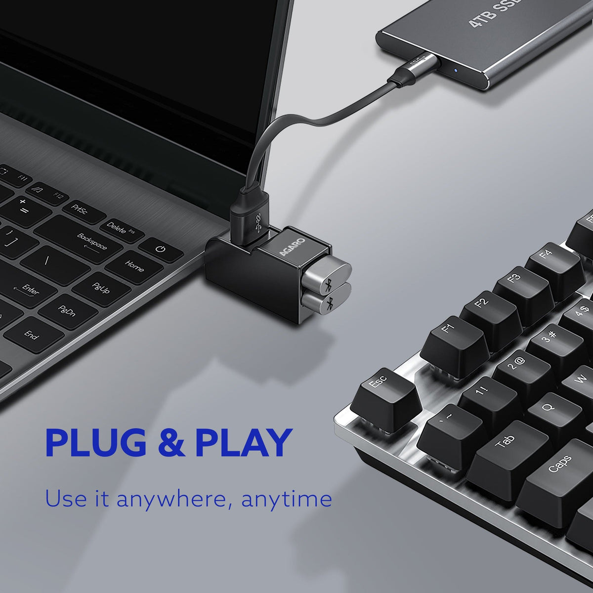 AGARO 3-Port USB Hub, USB 3.0 Data Hub with High-Speed 5Gbps Transfer-4