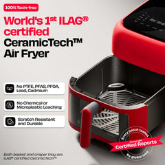 World's 1st 100% Toxin-Free ILAG® Certified CeramicTech™ Air Fryer with XL Basket | BRĪSK