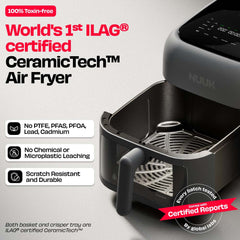 World's 1st 100% Toxin-Free ILAG® Certified CeramicTech™ Air Fryer with XL Basket | BRĪSK
