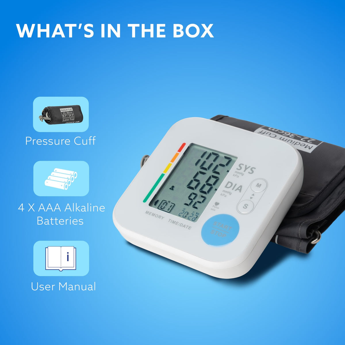 AGARO Automatic Portable Digital Blood Pressure Monitor TMB-2283 for Home Use-4