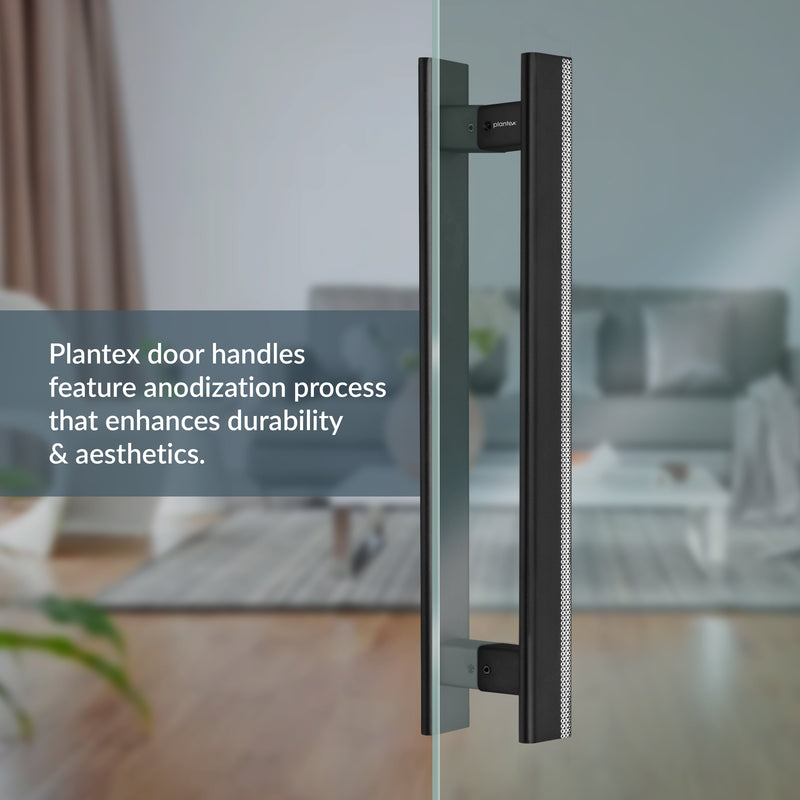 Plantex 12 Inch Main Door Handle/Aluminium Handle for Door/Black Pull-Push Handle for Home/Office/3 Years Warranty Pack of 1 (APS-612, Black)-5