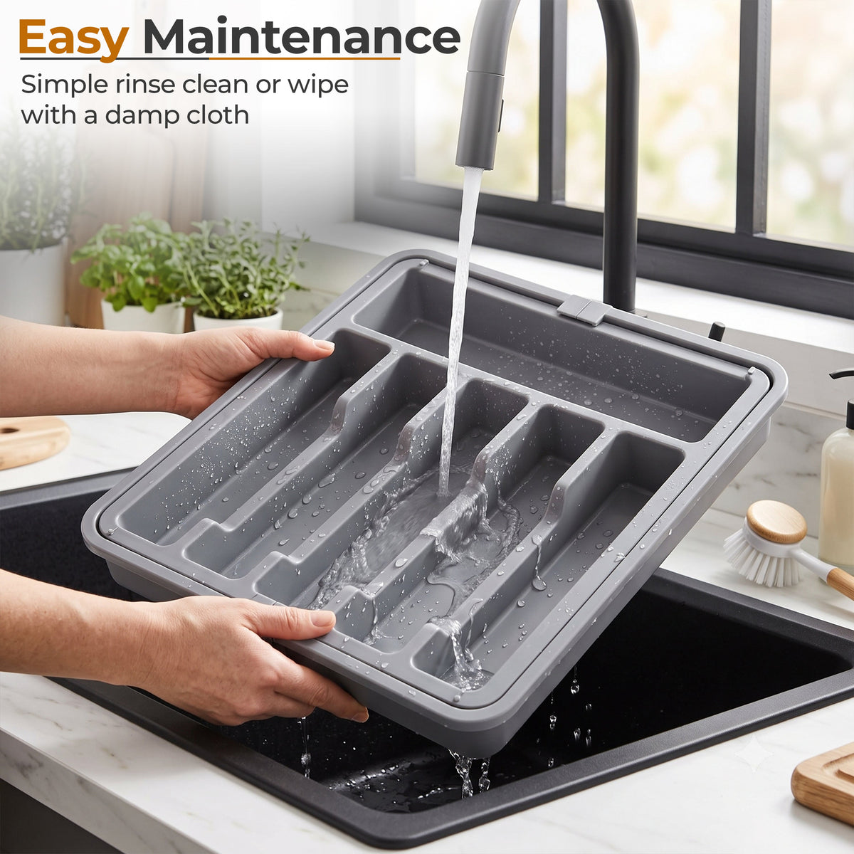 Plantex Expendable Cutlery Tray/Cutlery Organizer for Kitchen Drawer-4