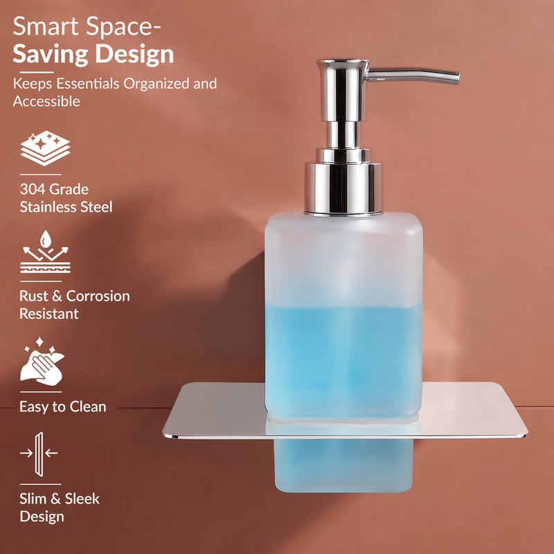 Plantex 304 Grade Stainless Steel Liquid 1 Ml Soap Dispenser/Shampoo Dispenser/Hand Wash Dispenser/Bathroom Accessories-Iris(Chrome)-6
