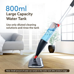 AGARO Delite Spray Mop for Dry and Wet Floor Cleaning with Washable Microfiber Pad - with 800ml Refillable Bottle for Wo
