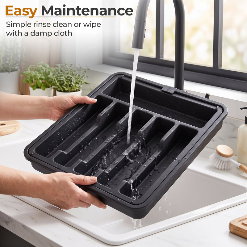 Plantex Expendable Cutlery Tray/Spoon Organiser for Kitchen Drawer-4