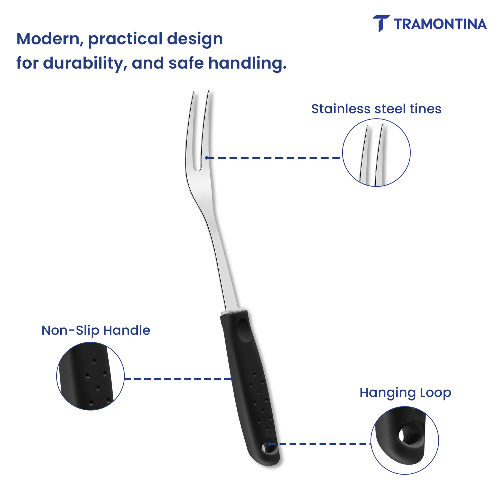 Utilita Carving Fork - Black