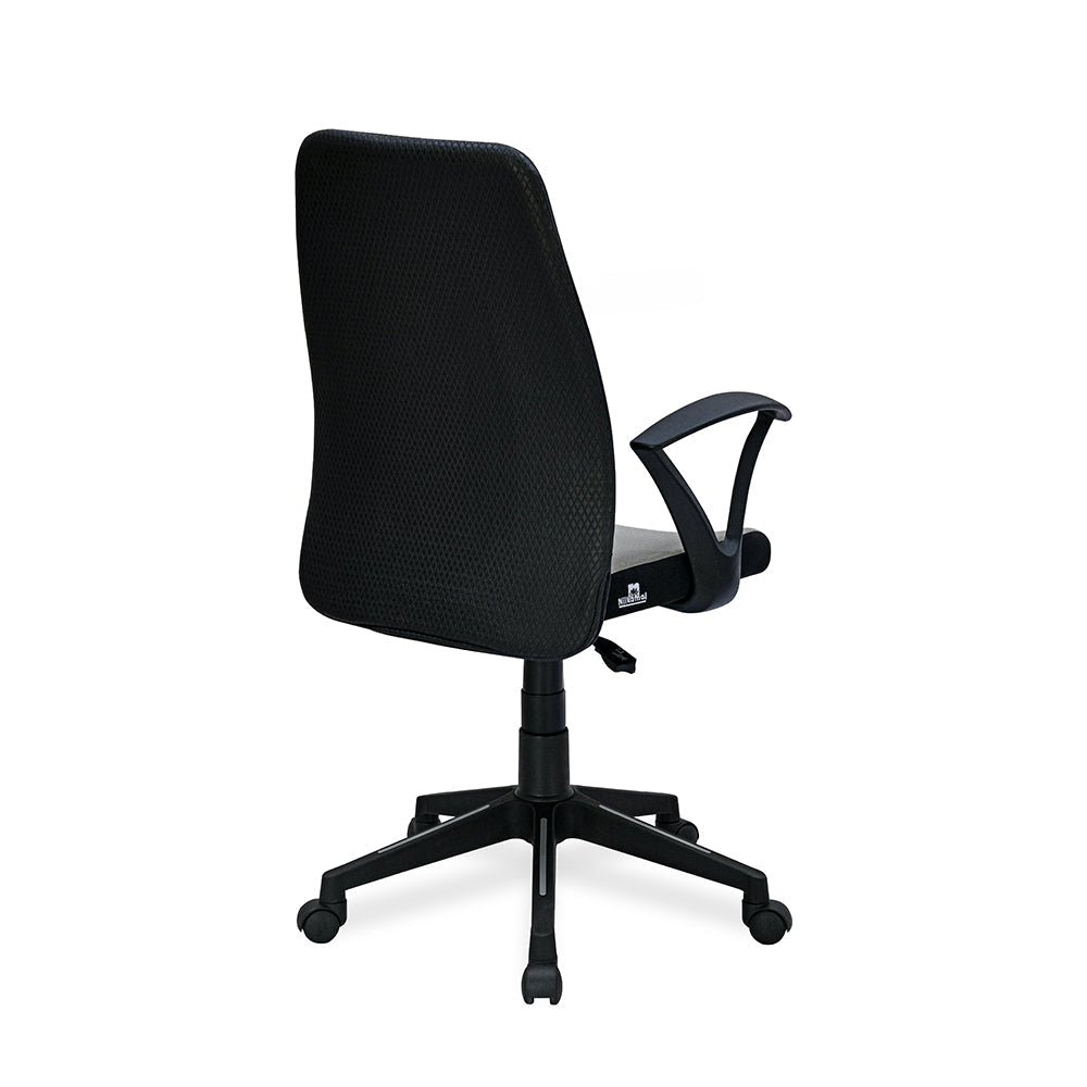 Nilkamal Solitaire Mid Back Chair (Grey/Black)