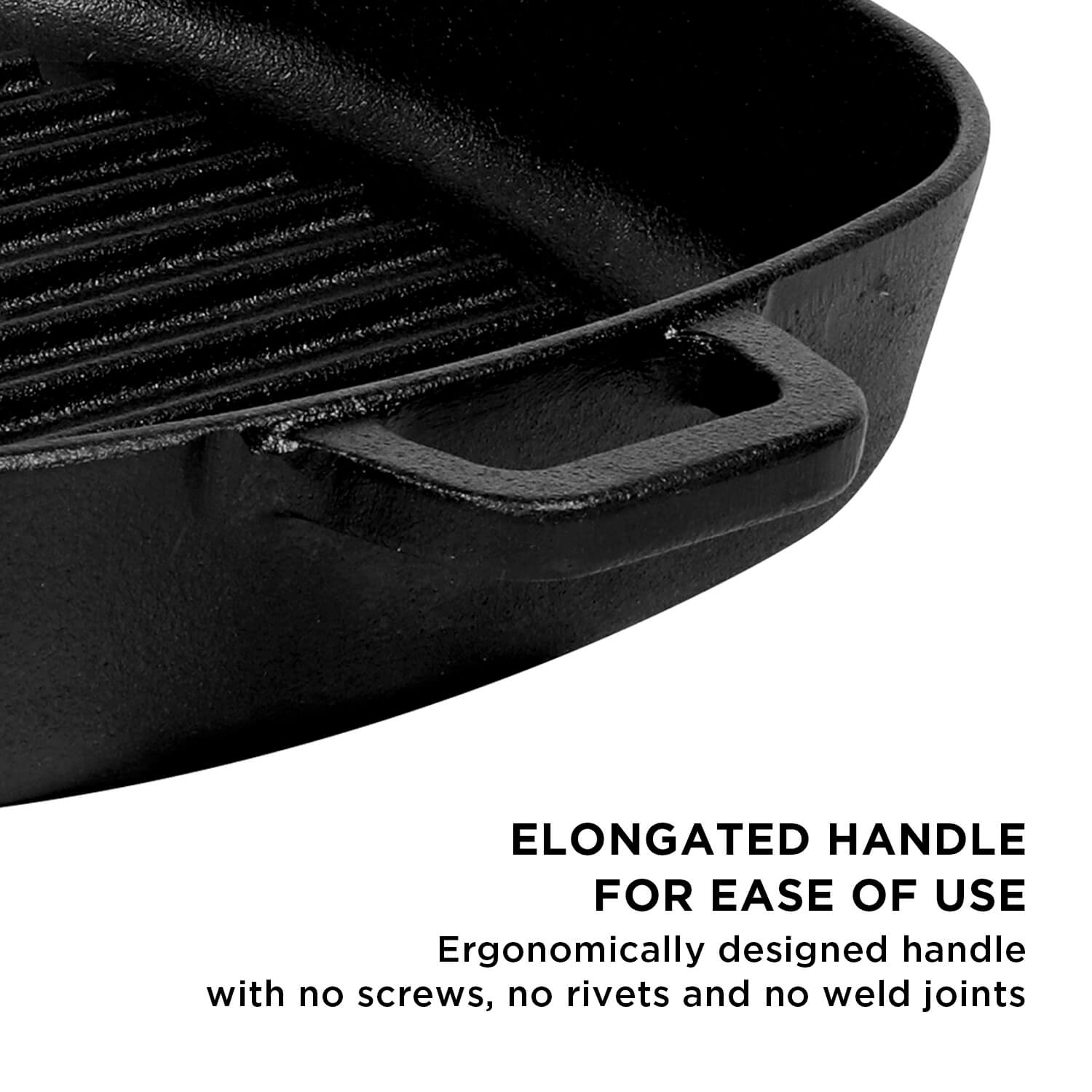Meyer Pre-Seasoned Cast Iron 2 pcs Set (25cm Grillpan + 20cm Frypan/Skillet)
