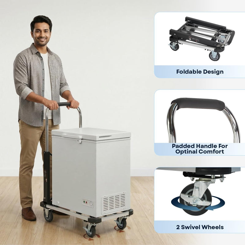 Corvids 150 Kg Portable Aluminium Extendable Hand Platform Trolley with 2-Year Warranty-4