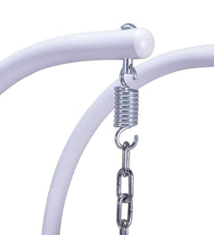 Lia Double Seater Hanging Swing With Stand For Balcony , Garden Swing (White)