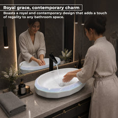 Plantex Ceramic Basin for Bathroom/Table Top Ceramic Basin/Washbasin for Bathroom - (NC-938)-5