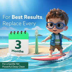AGARO Rex Lite Kids Brush Head Refill set of 2pcs,Replacement Brush Heads