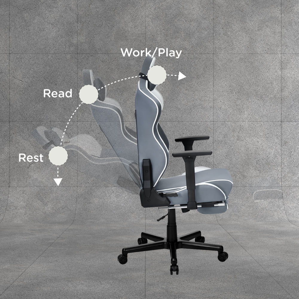Nilkamal Fyrebird Greta Gaming Chair (Grey / White)