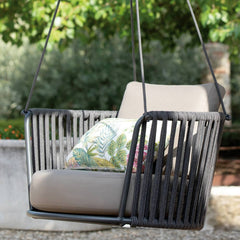 Airmood Single Seater Hanging Swing Without Stand For Balcony , Garden Swing (Grey)