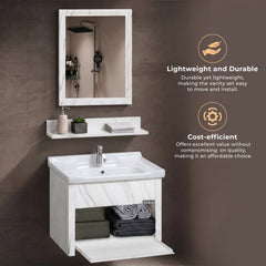 Plantex Unbreakable Wash Basin with Cabinet Full Set/BasinCabinet Vanity/Bathroom Vanity with Mirror (White)-5