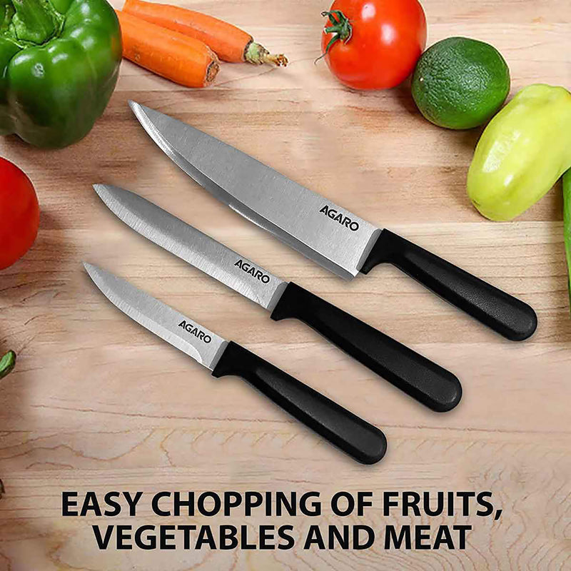AGARO 3 Set Multifunction SS Knife - 1.8/1.2/1.2 mm