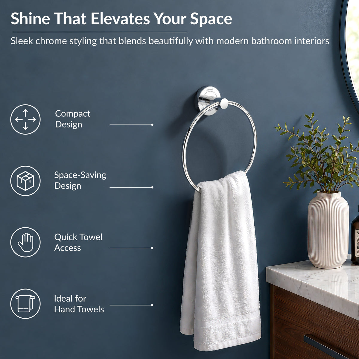 Plantex Real Hand Towel Holder for washbasin and Napkin Hanger for Kitchen (Pack of 2), Stainless Steel-4