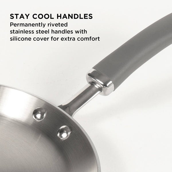 Meyer Trivantage Stainless Steel Triply Cookware Flat Tawa, 28cm